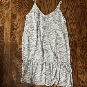 Women’s floral blue and white dress tank top